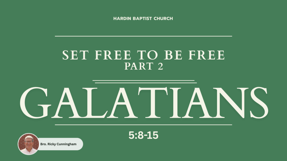 Set Free To Be Free (Part 2)  | Galatians 5:8-15 Image